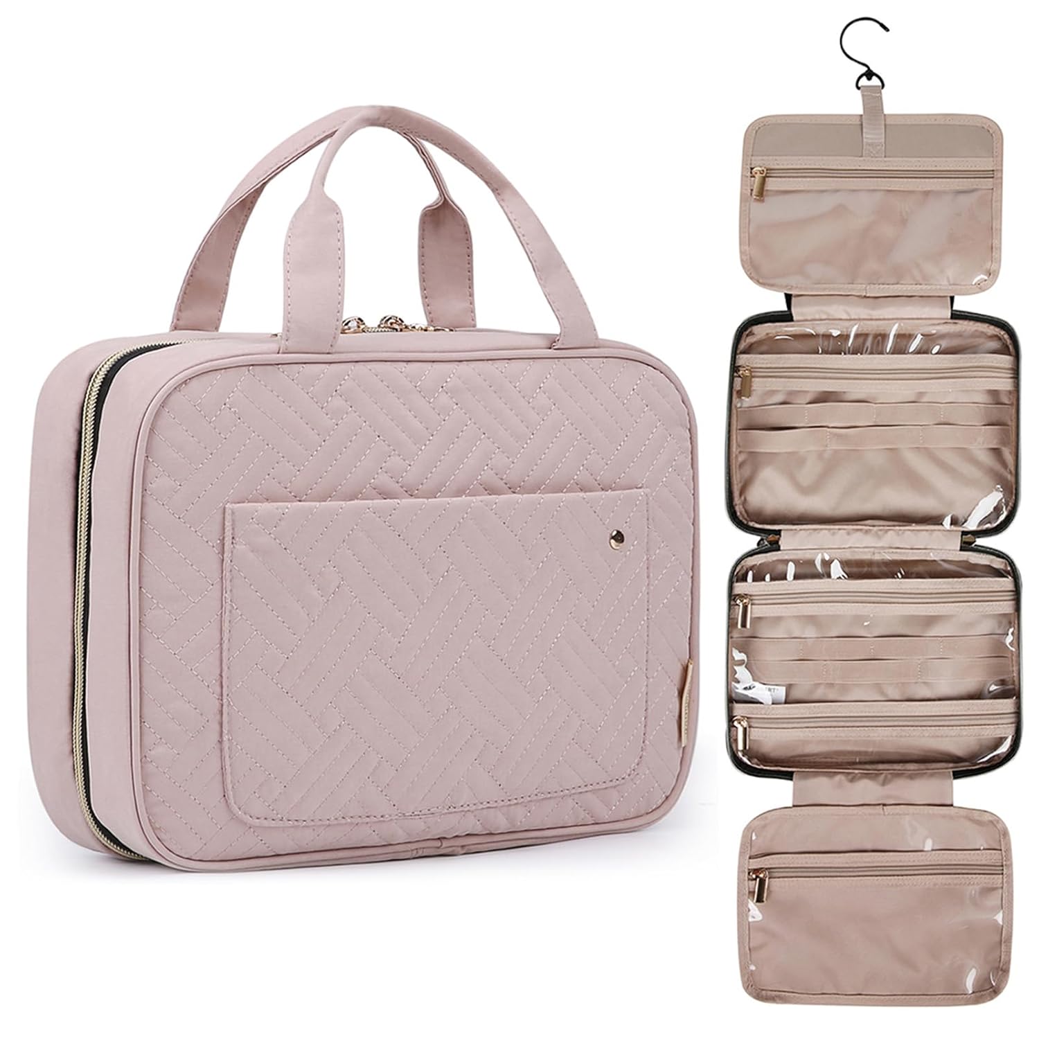BAGSMART Large Toiletry Bag with Hanging Hook